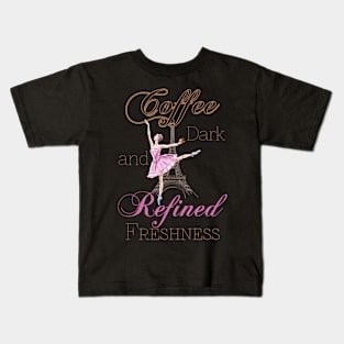 Coffee-Dark and refined freshness-Retro Coffee Kids T-Shirt